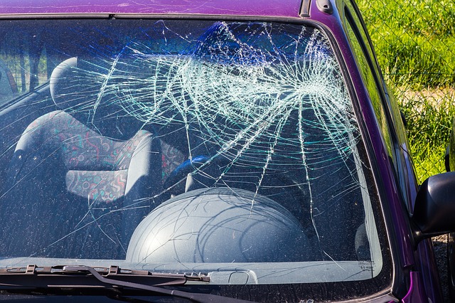 An image of a car with a shattered windshield, representing the damages sustained in auto accidents and the need to contact a car accident lawyer in Logan, WV.