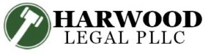 Image of gavel favicon and Harwood Legal logo, representing where clients can find an experienced compassionate attorney.
